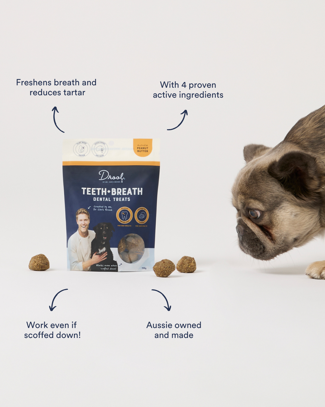 Teeth Breath Dental Treat Peanut Butter – Drool by Chris Brown