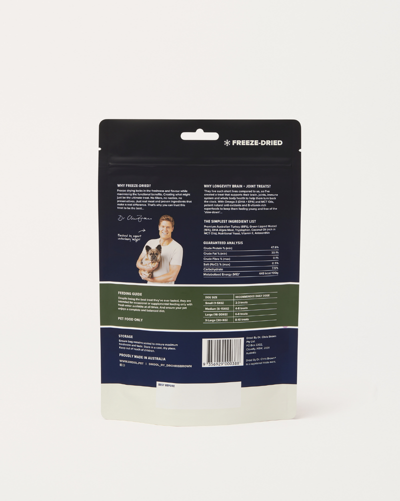 Longevity Brain + Joint Freeze Dried Dog Treats